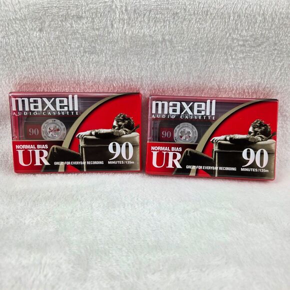 Maxell Other - New MAXELL Normal Bias UR 90 Min Audio Cassette Tapes Lot of 2 Sealed